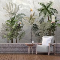 Wall Paper Jungle Oiseaux