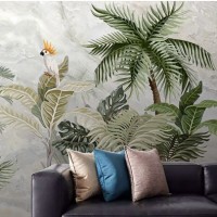 Wall Paper Jungle Oiseaux